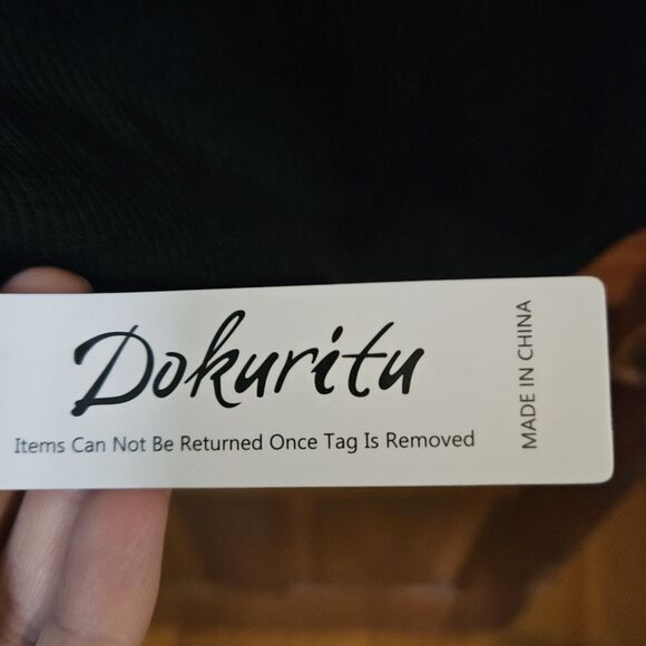 Dokurito Bodycon Black Shaper Tummy ControlMini Dress Wide SLV Straps NEW SIZE L - Picture 4 of 8